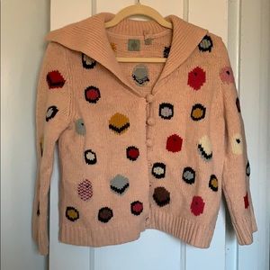 Anthropologie knit sweater with colorful circles